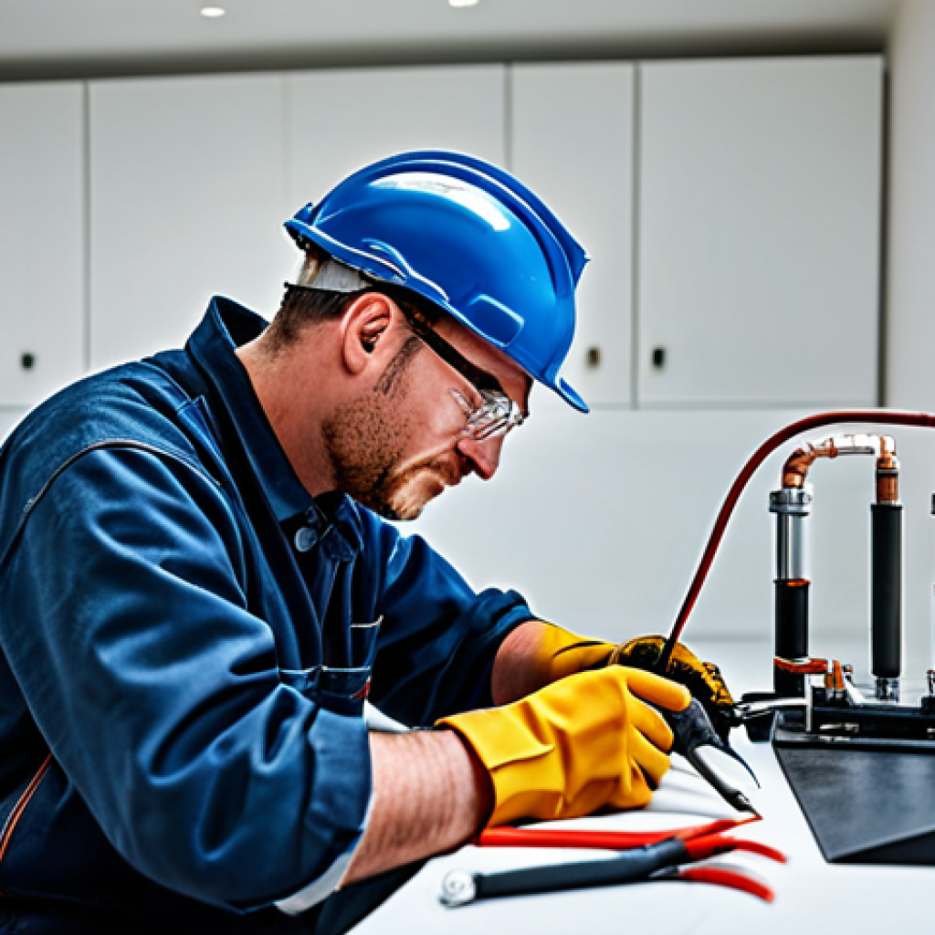 가스 자격증 실기 시험 과목별 비중 분석 - Gas Technician Soldering Copper Pipes**

"A professional gas technician soldering copper pipes in a ...