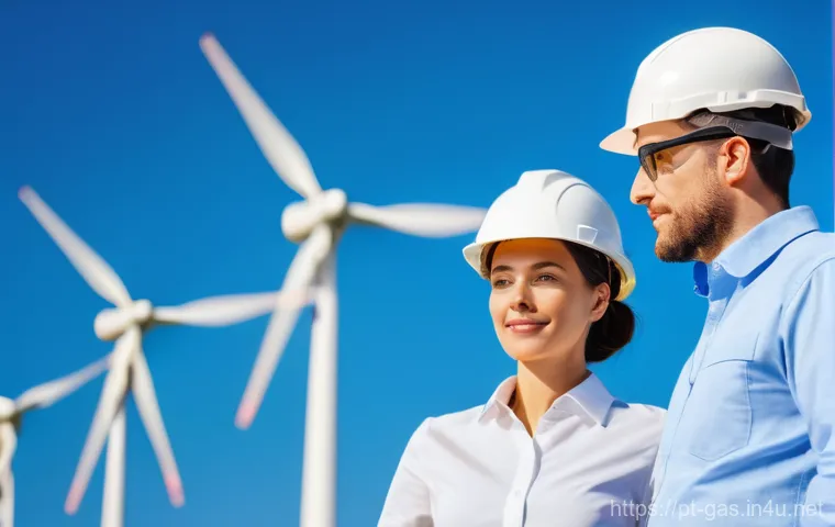 가스 자격증 소지자의 해외 취업 기회 - **Prompt 1: Global Energy Transition Pioneers**
"A diverse team of male and female gas energy sp...